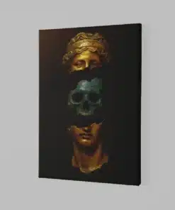 Alternative view of Standbeeld Goud Canvas Schilderij