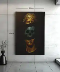 ALIVA 1151 standbeeld goud canvas schilderij b