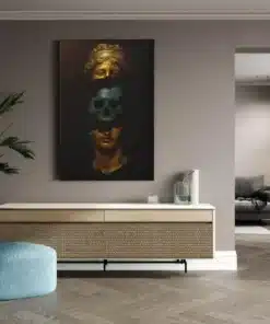 ALIVA 1151 standbeeld goud canvas schilderij c