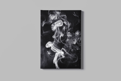 ALIVA 1152 abstract canvas schilderij rook zwart grijs a