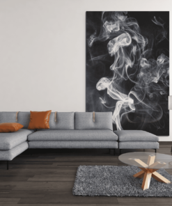 ALIVA 1152 abstract canvas schilderij rook zwart grijs d