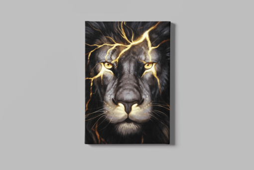 ALIVA 1154 canvas schilderij leeuw gezicht a