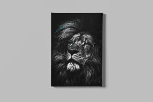 ALIVA 1155 wilde dieren leeuw grijs canvas schilderij a