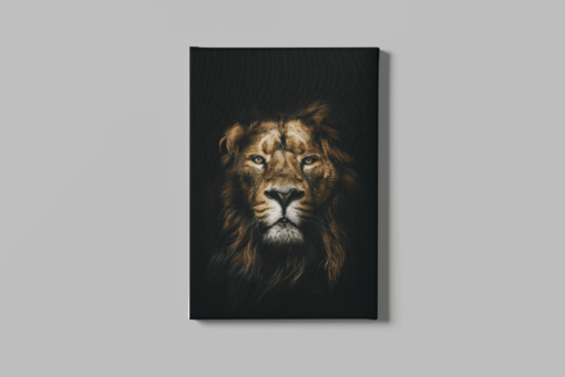 ALIVA 1157 leeuw portret bruin canvas schilderij a