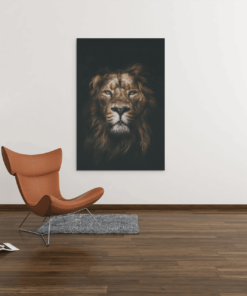 ALIVA 1157 leeuw portret bruin canvas schilderij c