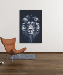 ALIVA 1158 leeuw portret grijs canvas schilderij d