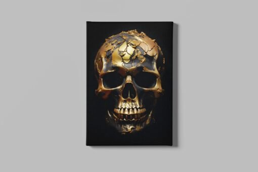 ALIVA 1159 a gouden schedel canvas schilderij
