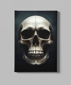 Canvas Schilderij Schedel Zilver