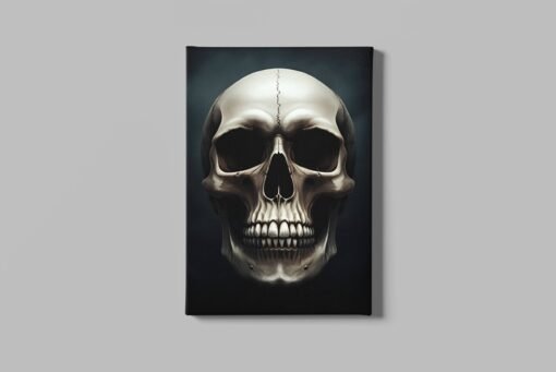 ALIVA 1160 schedel zilver canvas schilderij
