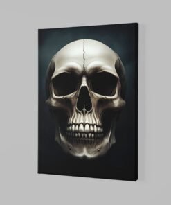 Alternative view of Canvas Schilderij Schedel Zilver