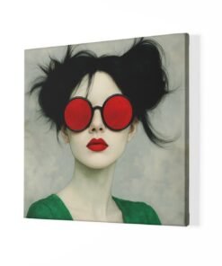 Alternative view of Vrouw portret Canvas Schilderij