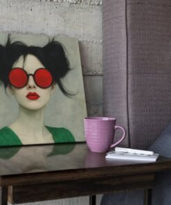 Vrouw portret Canvas Schilderij - Afbeelding 3