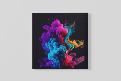 OEFE 1011 abstract kleurrijke rook canvas schilderij a