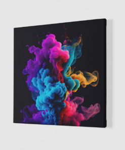 Alternative view of Kleurrijke Rook Canvas Schilderij