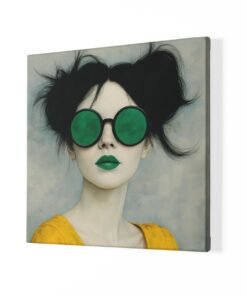 Alternative view of Vrouw portret kunst Canvas schilderij