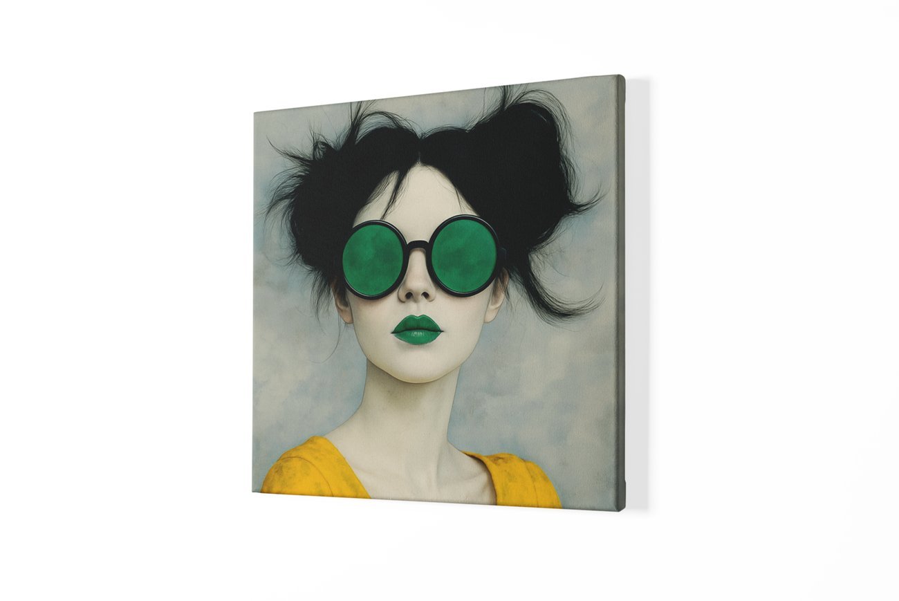 Vrouw portret kunst Canvas schilderij - Afbeelding 2