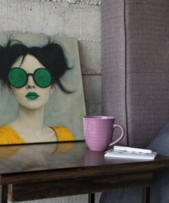 Vrouw portret kunst Canvas schilderij - Afbeelding 3