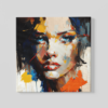 OEFE 1013 a vrouw gezicht abstract canvas schilderij wanddecoratie a
