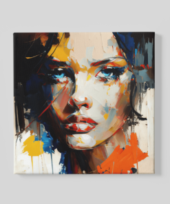 Vrouw Abstract Canvas Schilderij