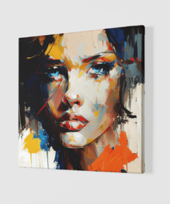 Alternative view of Vrouw Abstract Canvas Schilderij