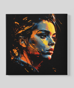 Vrouw portret Canvas Schilderij