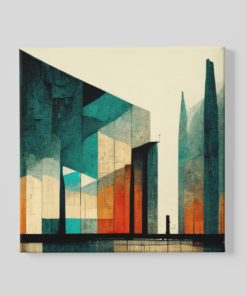 Abstract Kleuren Canvas Schilderij