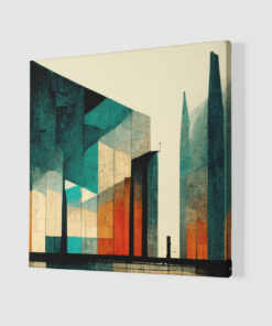 Alternative view of Abstract Kleuren Canvas Schilderij