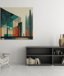 OEFE 1017 abstract kleuren canvas schilderij c