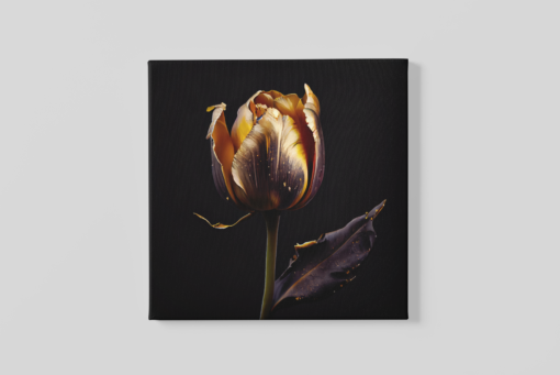 OEFE 1021 gouden roos canvas schilderij bloem a