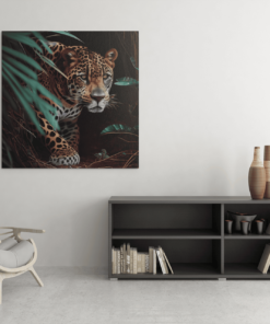 OEFE 1029 luipaard wild dieren canvas schilderij b