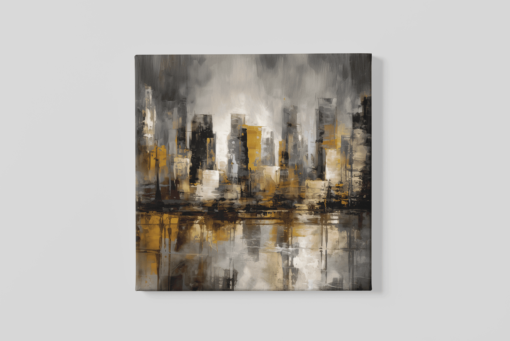Stad Abstract Canvas Schilderij