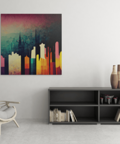 New York Abstract Canvas Schilderij - Afbeelding 3