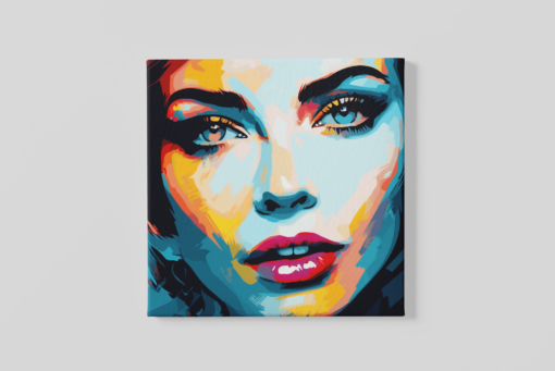 Vrouw Gezicht Canvas Schilderij