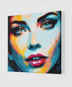 Alternative view of Vrouw Gezicht Canvas Schilderij