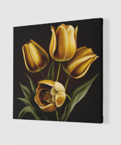 Alternative view of Gouden Tulpen Canvas Schilderij