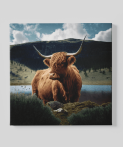 Schotse Hooglander Canvas schilderij