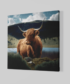 Alternative view of Schotse Hooglander Canvas schilderij