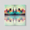 OEFE 1041 new york stad abstract canvas schilderij a