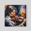 OEFE 1044 vrouw speelt viool canvas schilderij a