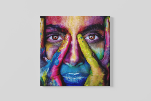 OEFE 1045 gekleurde vrouw gezicht canvas schilderij a