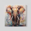 OEFE 1047 kleurrijke olifant dieren canvas schilderij