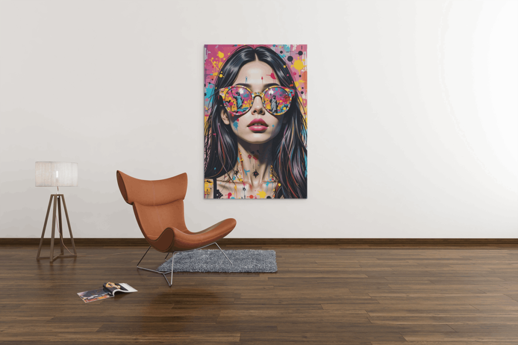 eALIVA 1138 canvas schilderij vrouw gezicht e