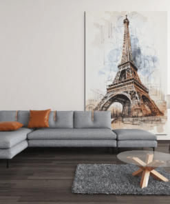 ALIVA 1057 eiffeltoren abstract canvas schilderij d