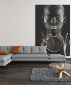 ALIVA 1062 vrouw portret grijs canvas schilderij d 1