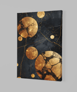 ALIVA 1067 gouden ballen canvas schilderij a min