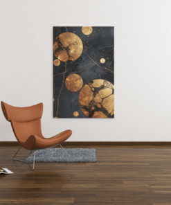 ALIVA 1067 gouden ballen canvas schilderij b min