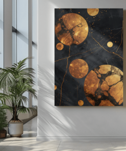 ALIVA 1067 gouden ballen canvas schilderij d min