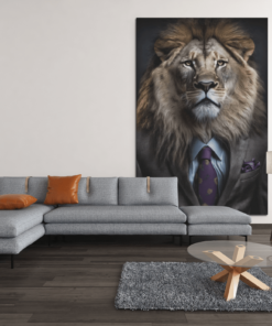 ALIVA 1074 meneer de leeuw canvas schilderij c 1