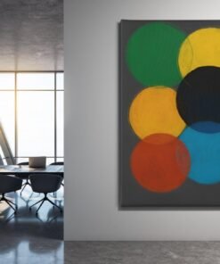 Abstracte Cirkels Canvas Schilderij - Afbeelding 4
