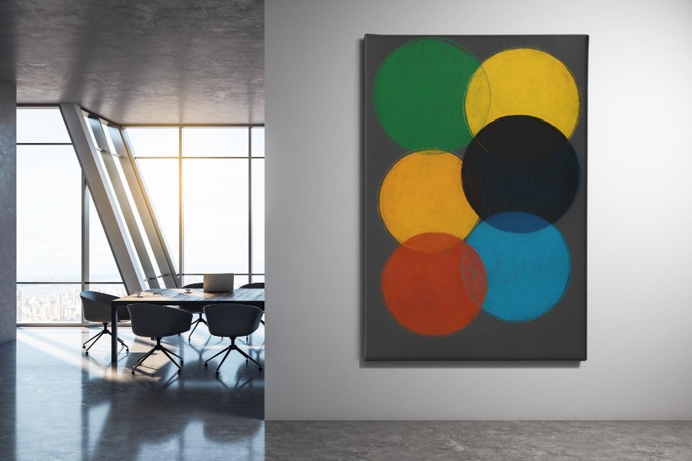 Abstracte Cirkels Canvas Schilderij - Afbeelding 4